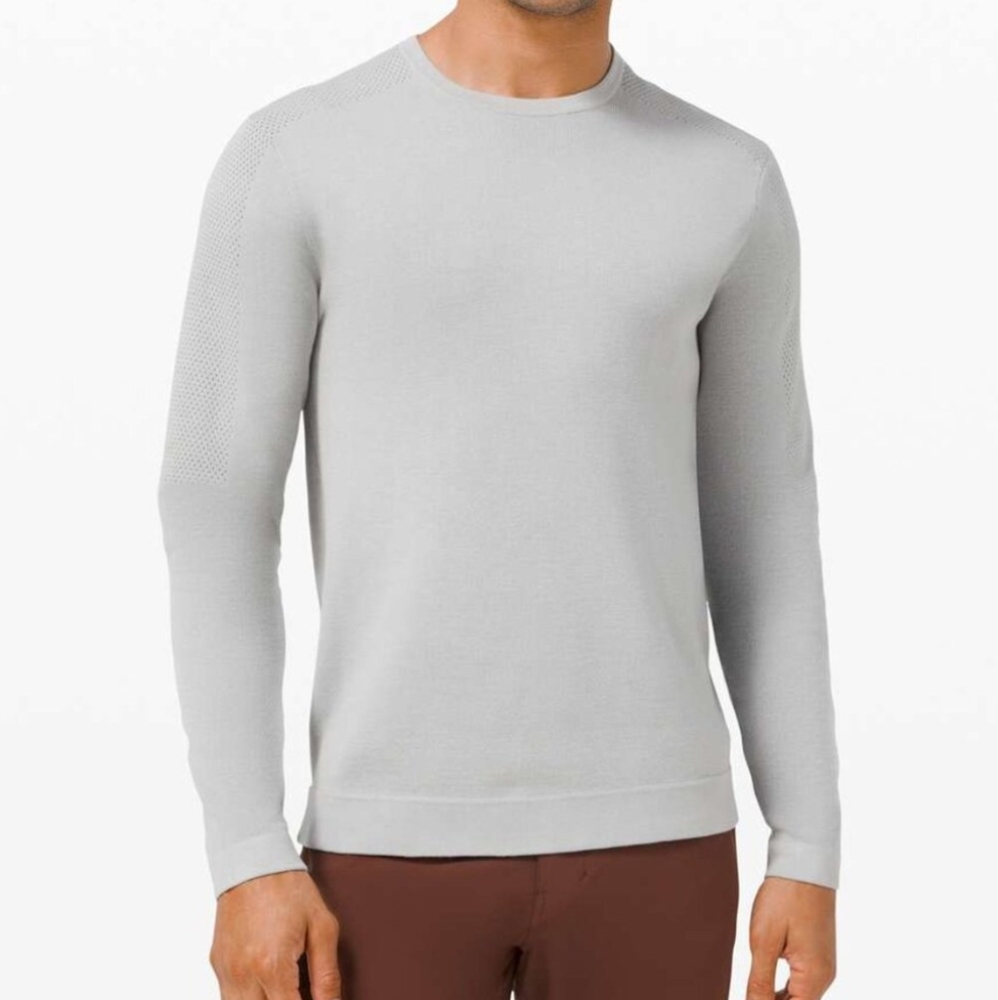 Lululemon Men's Cascade Coast Crew - Silver Drop / Anchor